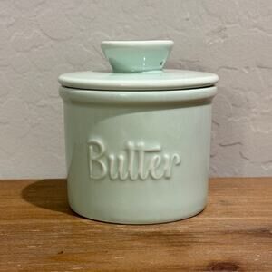 Butter Bell Butter Crocker French Butter Keeper with Water Line Light Blue